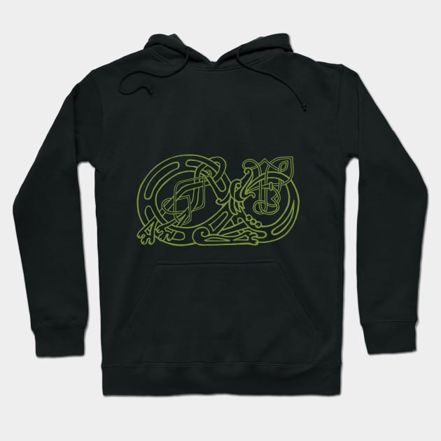 Celtic Green Dragon Hoodie by calebfaires